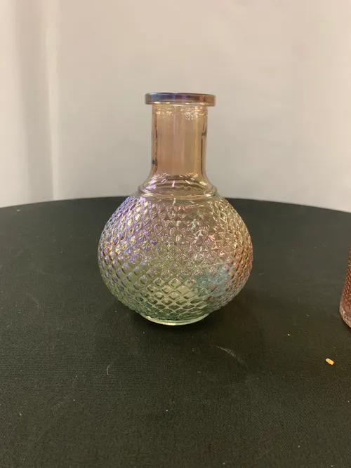 Iridescent Pink bulb vase