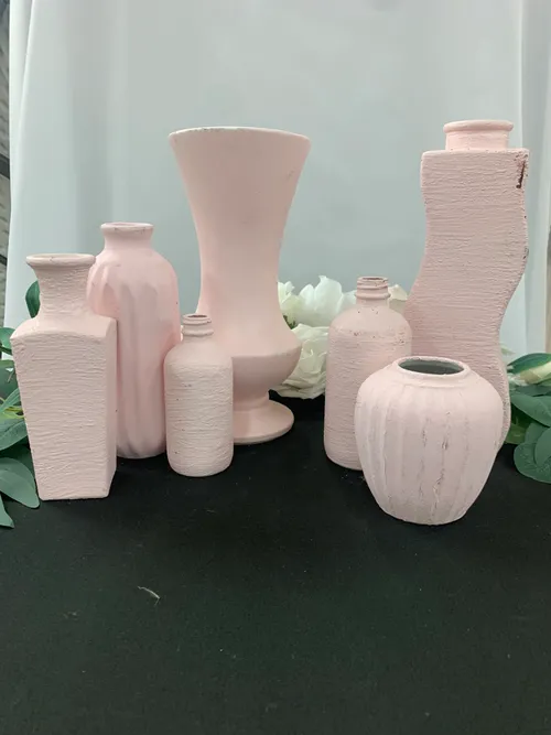 Baby pink hand painted set (7 pieces)