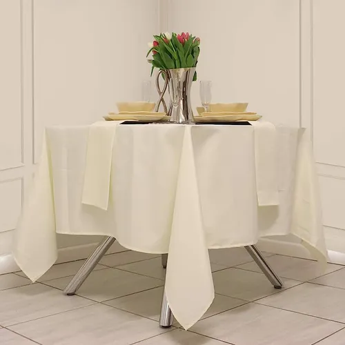 Ivory square table covers
