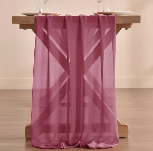 Chiffon Table Runner Mulberry 