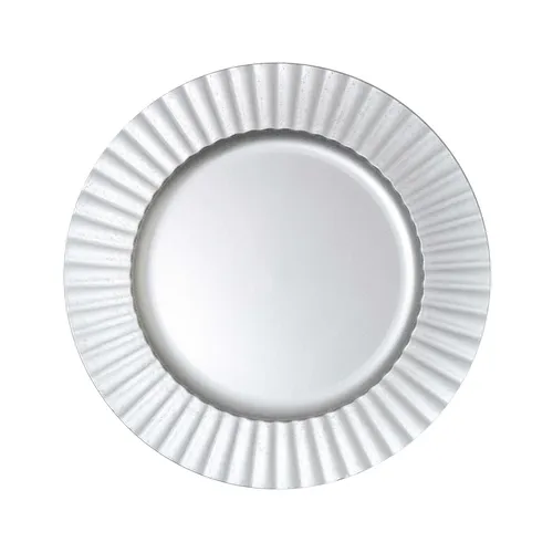 Fluted Edge Silver Charger - Acrylic