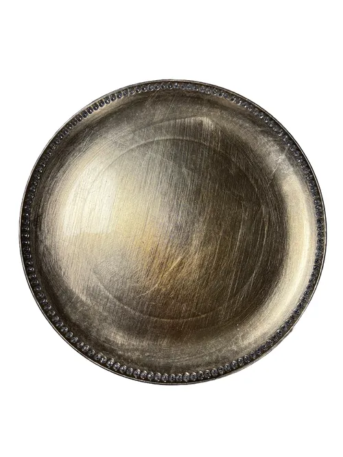 Dimond Beaded Gold Charger - Acrylic