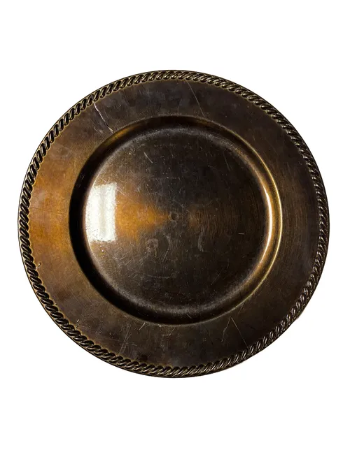 Beaded Brown Charger - Acrylic