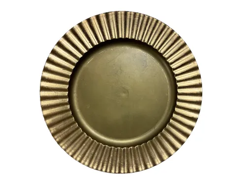 Fluted Edge Gold Charger - Acrylic 