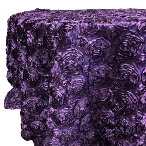 Purple Table Linen - 3D Rosette 