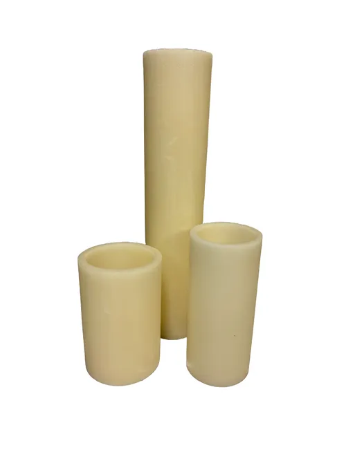 Large Wax Candle Holders - Includes Battery Candle