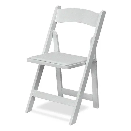 White Wooden Folding Chair