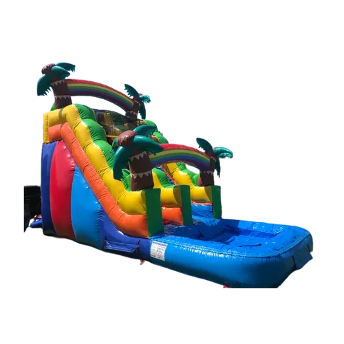 #4  16ft-Tropical Water Slide Inflated Pool(WET/DRY)
