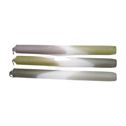 Stabkerzen 3er Set “Olive-Mint“