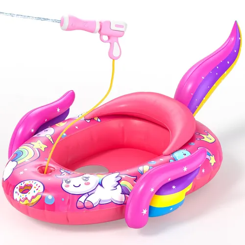 Unicorn Pool Floats with Water Gun