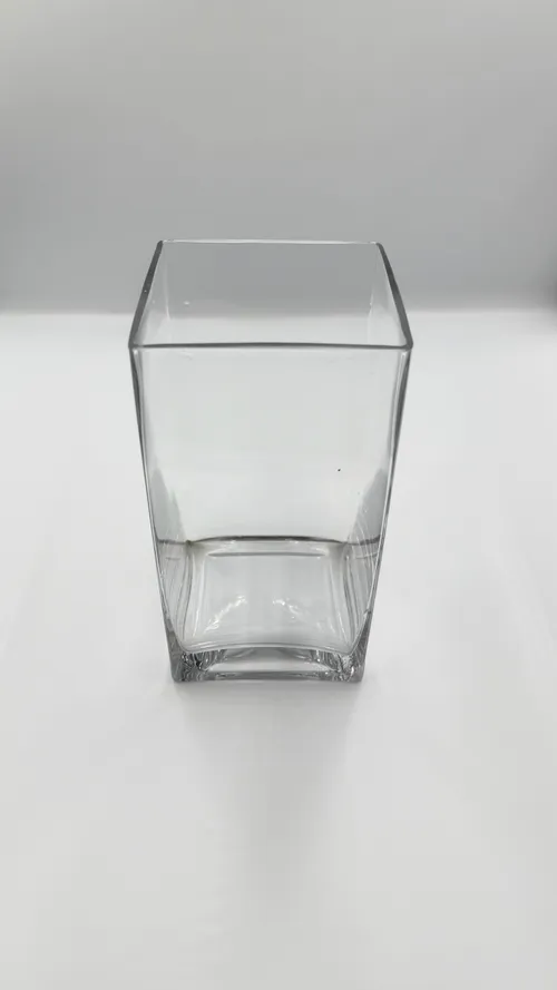 Clear Square Vase (Tall)