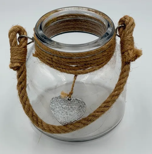 Rustic Heart Jar