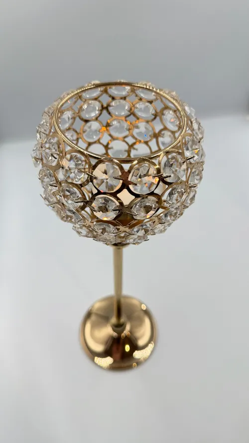 Gold Diamond Tealight Holder