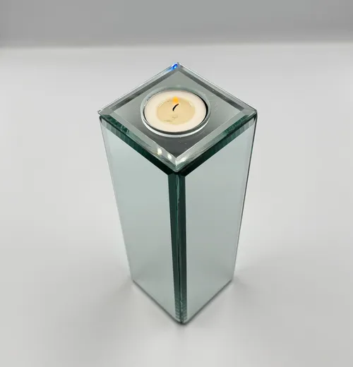 Mirror Square Candle Tealight Holder