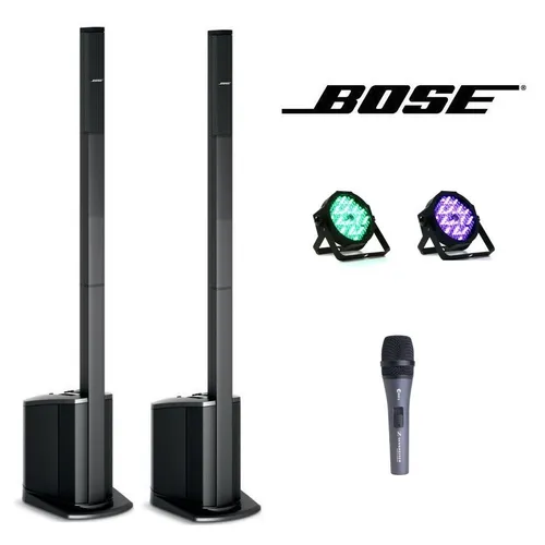 2 x Compacts, lights & mic