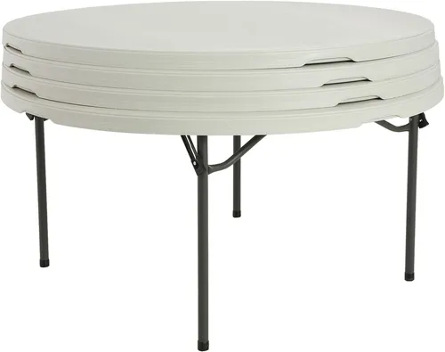 5-foot Lifetime round folding tables