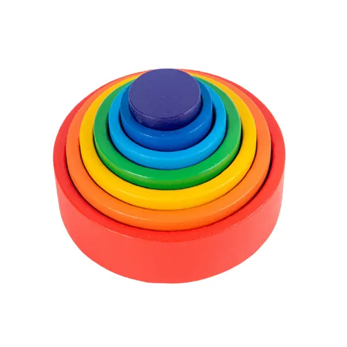 Wooden Rainbow Stacking Cups