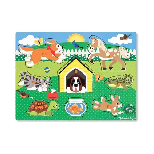 Melissa & Doug Pets Wooden Peg Puzzle