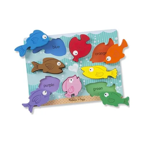 Melissa & Doug Colorful Fish Wooden Chunky Puzzle
