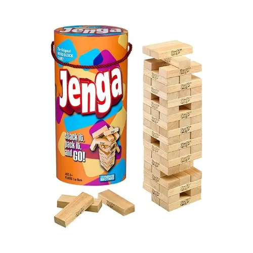 Jenga Game Wooden Blocks Stacking Tumbling Tower Kids Game Ages 6 and Up