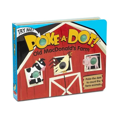 Melissa & Doug Children's Book - Poke-a-Dot: Old MacDonald’s Farm (Board Book with Buttons to Pop)