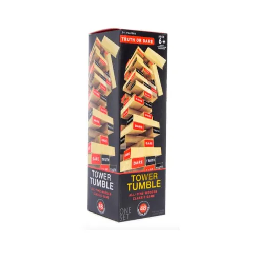 Truth Or Dare Tower Tumble Classic Wooden Game