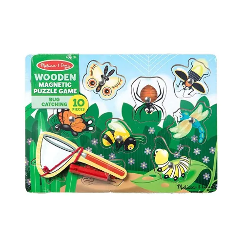 Melissa & Doug Magnetic Wooden Puzzle Game Set: Bug Catching