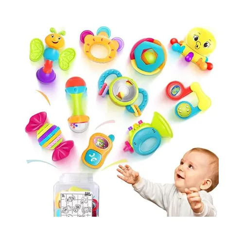 10pcs Baby Rattles Toys Set
