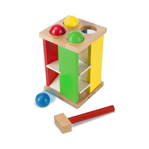 Melissa And Doug Deluxe Pound & Roll Wooden Tower