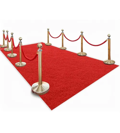 Thick Red Carpet Runner for Party - 3 x 10ft Non-Slip Backing Aisle Runway Rug for Party