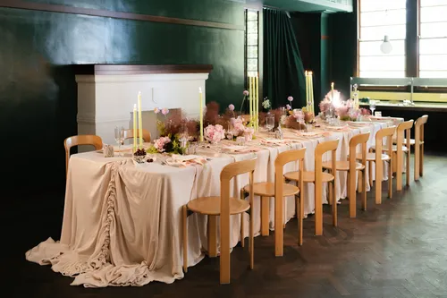 Champagne Ruched Tablecloth