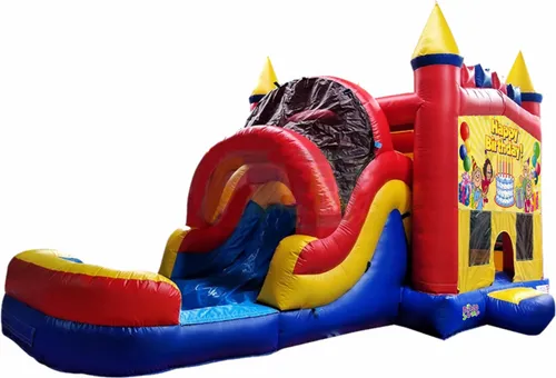 Combo Unit Bounce House Rental Wet/Dry Slide