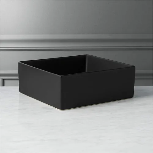 Square Serving Bowl Black