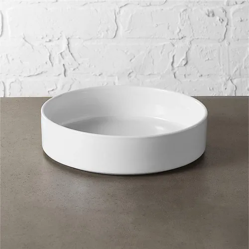 Round Medium Bowl White
