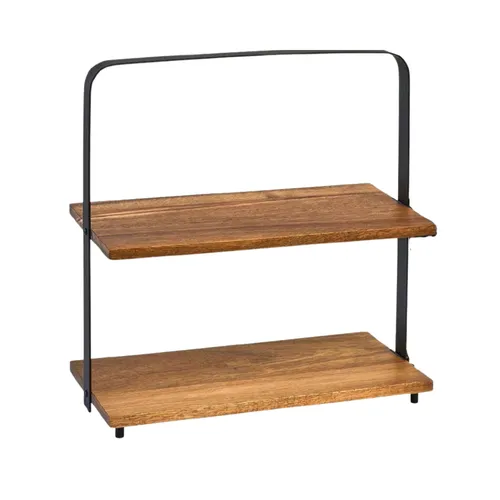 Wooden Two Tiered Tray