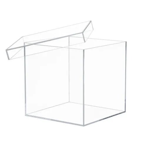 Square Lucite Box with Lid