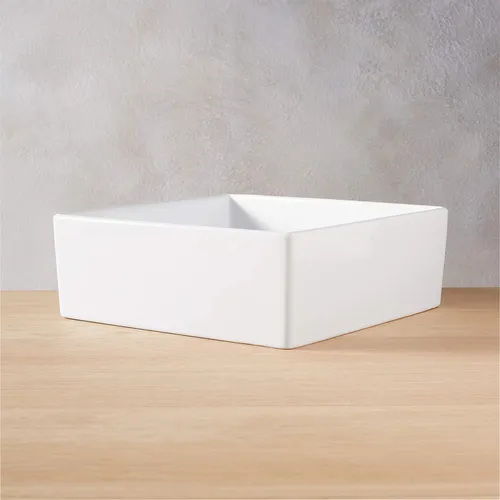 Square Serving Bowl White