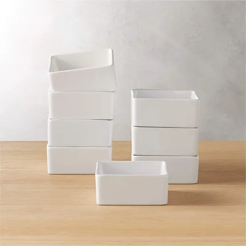 Square Mini Bowls White