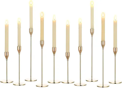 Gold Candlestick Holders (assorted heights)