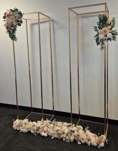 Rectangular Gold Metal Frame