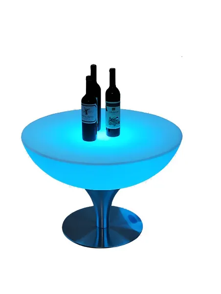 LED Coffee Table Silver Steel