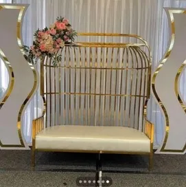 Luxury set - 1 cage chair + 2 backdrops wave