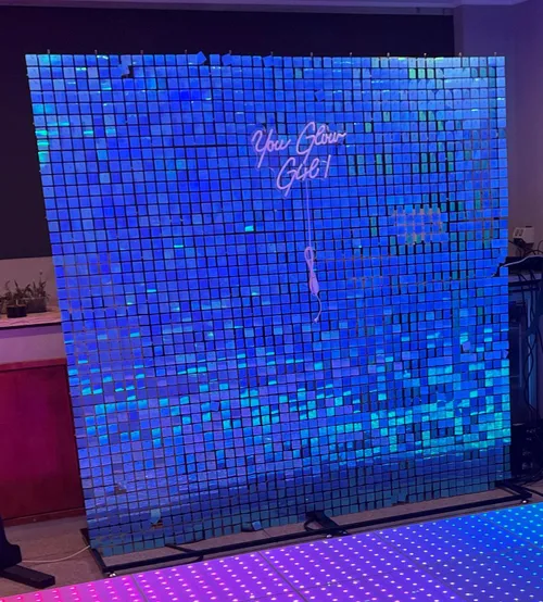 Shimmer Wall + Rectangular Mess Wall - Blue