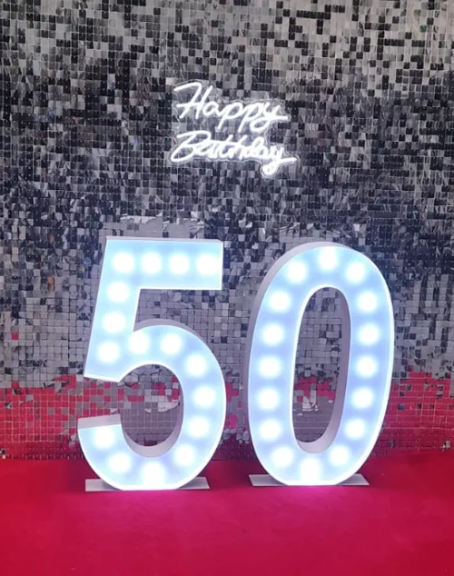 Shimmer Wall + Rectangular Mess Wall - Silver