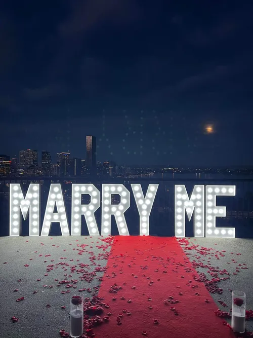 Light Up Letters - Marry Me