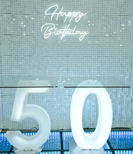 LED Number Cake Stand - 50