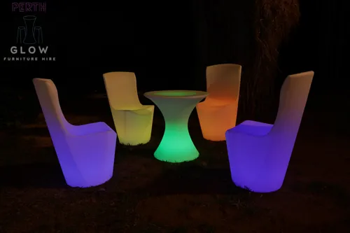 Glow LED VIP Chair Set (4 seats + 1 table)