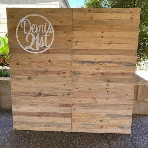 Wooden Backdrop -  2M X 2M 