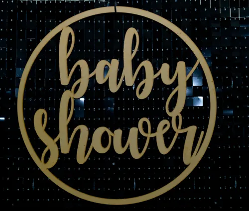 Wooden Hoop Sign  - Baby Shower
