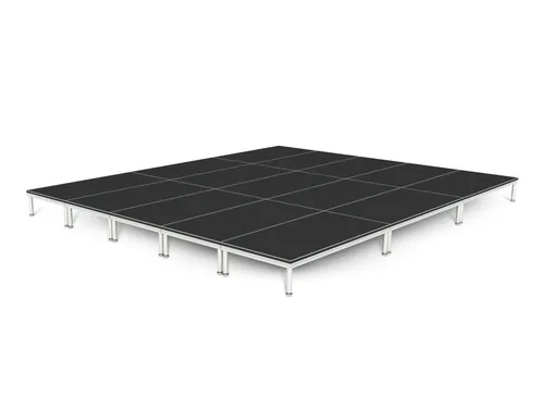 Ceremony Black Stage with Black Skirting 4m x 4m (200mm high)